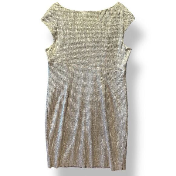Collection DB‎ Silver Stretch Dress Party Wedding Curvy Belly Hide Plus Sz 20 - Picture 3 of 16